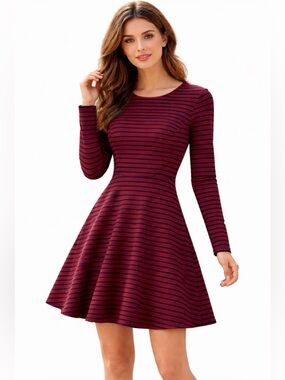 Hutch Anthropologie Knitwork striped long sleeve dress